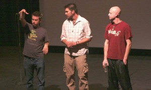 Dan, David & Rob (What Matters?) on stage.